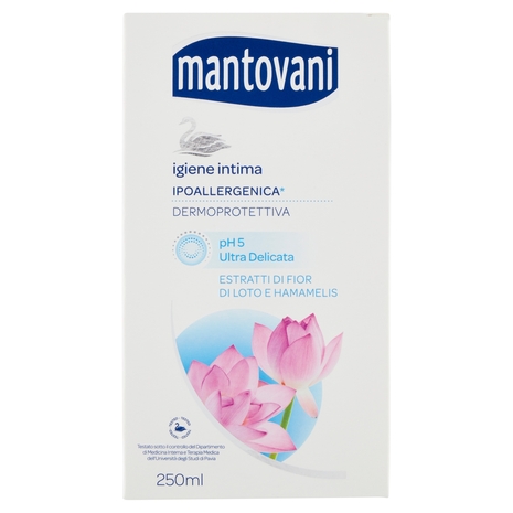 mantovani igiene intima pH 5 Ultra Delicata Estratti di Fior di Loto e Hamamelis 250 ml